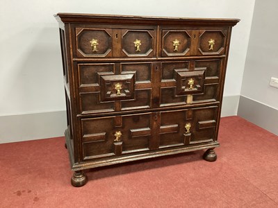 Lot 1521 - A XVII Century Oak Chest of Drawers, the two...