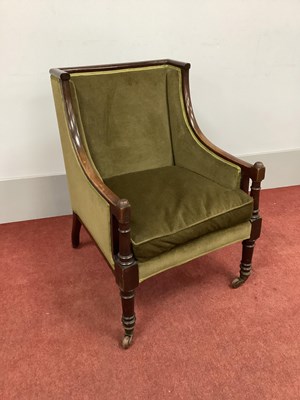 Lot 1498 - A XIX Century Mahogany Upholstered Armchair,...