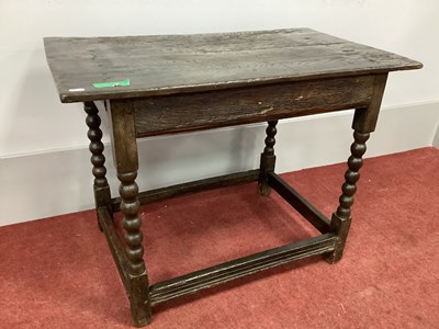 Lot 1480 - A XVII Century Joined Oak Side Table, raised...