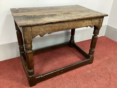 Lot 1476 - A XVII Century Joined Oak Table, raised on...