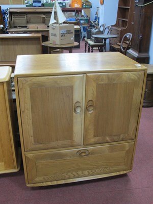 Lot 1638 - Ercol Television - Hi-Fi Cabinet, with twin...