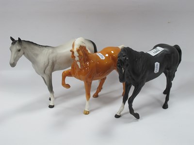 Lot 1243 - Beswick Palomino Prancing Horse Looking Left,...