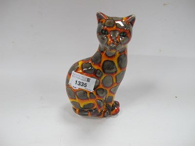 Lot 1335 - Anita Harris Serene Hot Coals Cat (green eyes),...