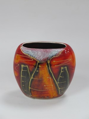 Lot 1215 - Anita Harris Small 'Potteries Past' Purse Vase,...