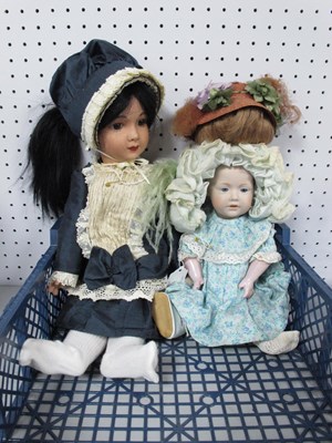 Lot 407 - A Modern/restored Jointed Bisque Doll, with...