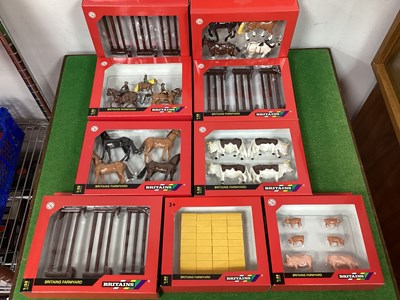 Lot 628 - Nine Modern Britians 1:32 Scale Farmyard...