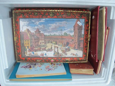 Lot 1132 - Stamps; A Large German Pictorial Tin Box,...