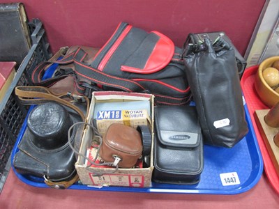 Lot 1447 - Cameras, to include Canon Canonet, Olympus...