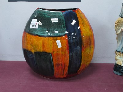 Lot 1210 - Poole Pottery Gemstone Purse Vase, decorated...