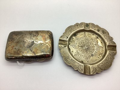 Lot 5 - A Hallmarked Silver Cigarette Case, hammered...