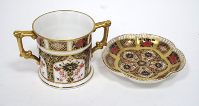 Lot 1062 - A Royal Crown Derby Porcelain Two Handled Mug,...