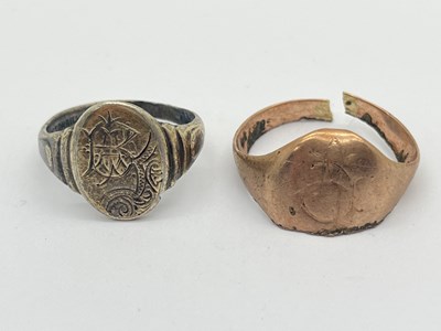 Lot 32 - A Signet Style Ring, (damages); another...