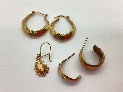 Lot 69 - A Pair of Creole Style Hoop Earrings,...