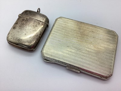 Lot 4 - A Small Hallmarked Silver Cigarette Case,...