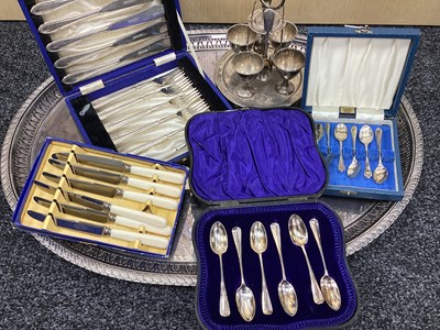 Lot 169 - Hallmarked Silver Coffee Spoons, in fitted...