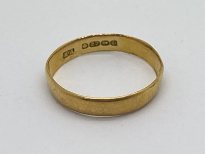 Lot 30 - A 22ct Gold Plain Wedding Band, (finger size...