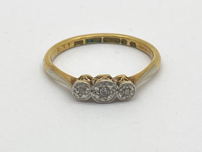 Lot 26 - A Dainty Vintage Three Stone Diamond Ring,...