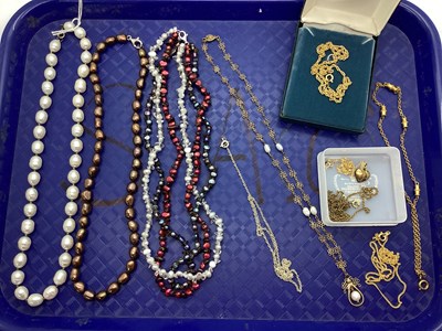 Lot 110 - A Dainty Filigree and Fresh Water Pearl...