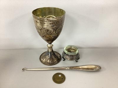 Lot 6 - Vintage Hommet Salt with Glass Liner, together...