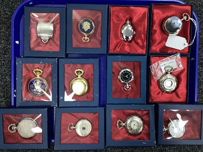 Lot 213 - Modern Collectors Pocket Watches, boxed. (12)