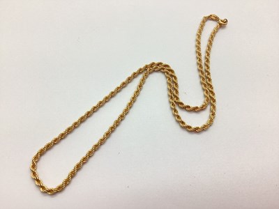 Lot 64 - A 9ct Gold Ropetwist Chain, 40cm long,...