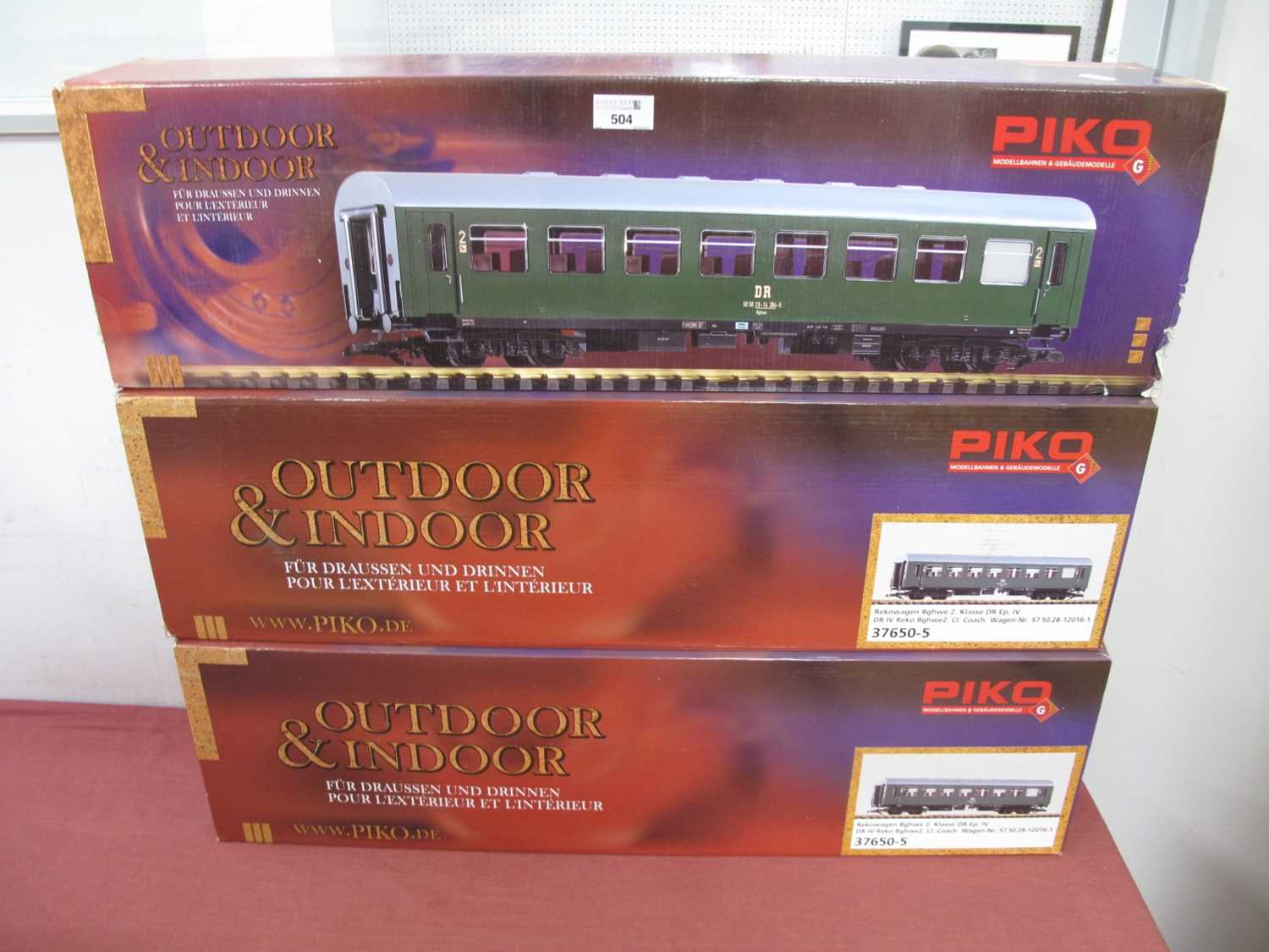 Lot 504 - A Rake of Three Piko 'G' Gauge (10mm)