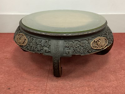 Lot 1532 - A Chinese Circular Shaped Table, with carved...