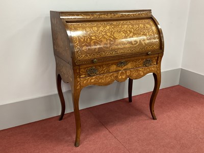 Lot 1567 - A XIX Century Dutch Walnut Marquetry Inlaid...