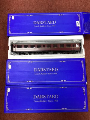 Lot 468 - A Rake of Three Darstead MKI Bogie BR Maroon...