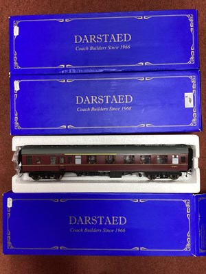 Lot 487 - A Rake of Three Darstead MKI Bogie BR Maroon...