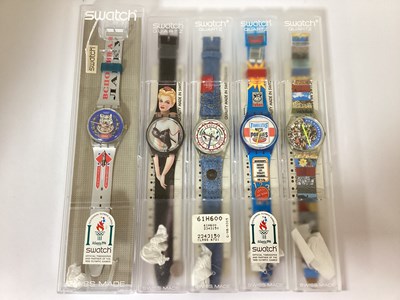 Lot 224 - Swatch Watches, in original cases. (5)