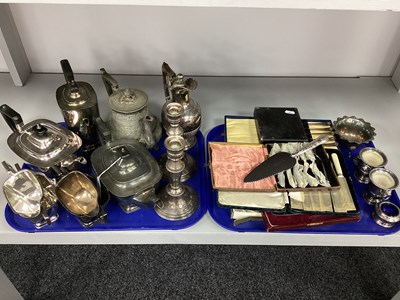 Lot 184 - Assorted Plated Ware, including Danish cased...