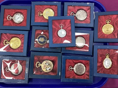 Lot 116 - Modern Collectors Pocket Watches, boxed. (12)