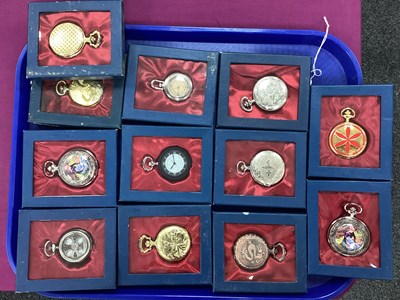 Lot 154 - Modern Collectors Pocket Watches, boxed. (12)