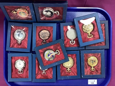 Lot 153 - Modern Collectors Pocket Watches, boxed. (12)