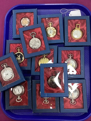 Lot 112 - Modern Collectors Pocket Watches, boxed. (12)