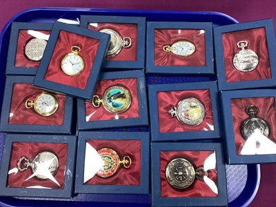 Lot 159 - Modern Collectors Pocket Watches, boxed. (12)