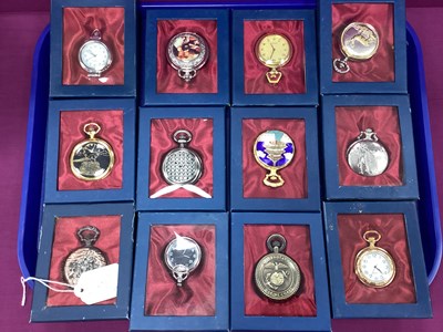 Lot 131 - Modern Collectors Pocket Watches, boxed. (12)