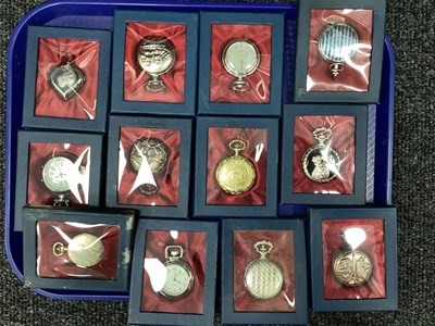 Lot 204 - Modern Collectors Pocket Watches, boxed. (12)