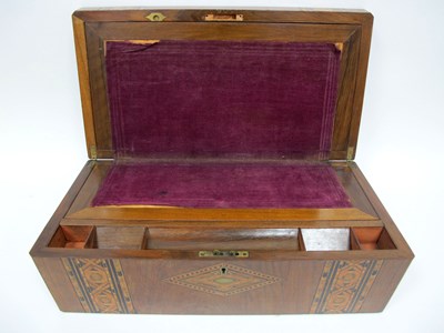 Lot 1507 - A Late XIX Century Rosewood Writing Box, with...