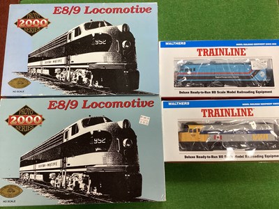 Lot 636 - Four 'HO' Gauge Boxed USA Outline Diesel...