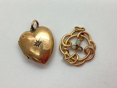 Lot 58 - A 9ct Gold Diamond Set Heart Shaped Locket,...