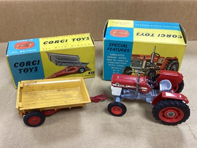 Lot 851 - Corgi Toys No 66 Massey Fergusson 165 Tractor,...