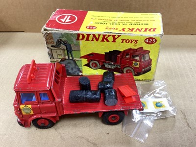 Lot 860 - A Dinky Toys No 425 Bedford TK Coal Lorry with...