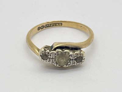 Lot 19 - An Antique Style Three Stone Ring, the...