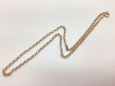 Lot 73 - A 9ct Gold Belcher Link Chain, 44cm long...