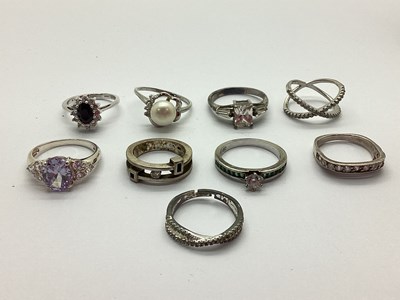 Lot 46 - An Assortment of "925" and Other Rings, to...