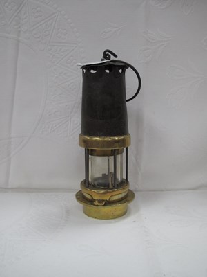 Lot 1455 - Miners Lamp, brass based, no makers name,...