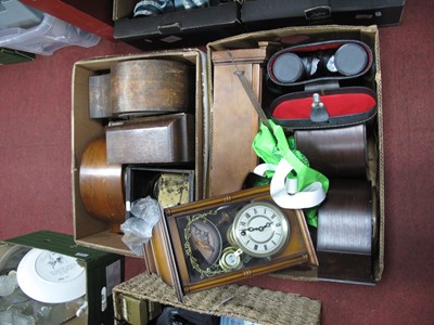 Lot 1073 - Wall and Mantle Clocks, clock parts,...