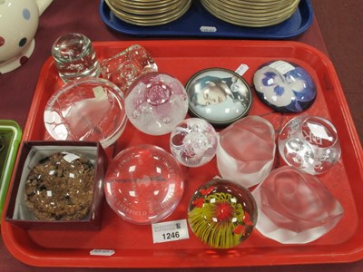 Lot 1246 - A collection of Glass Paperweights to include...